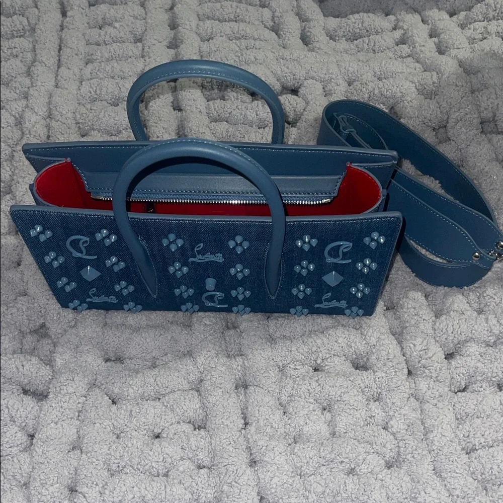 Christian Louboutin Denim Blue Tote